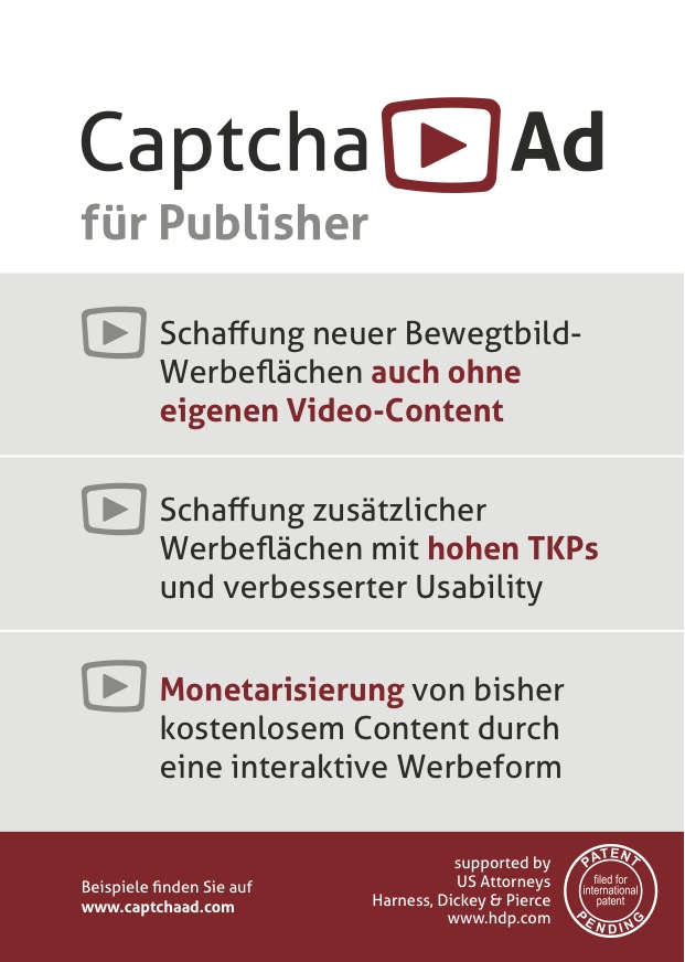 Vorteile CaptchaAd für Publisher im Überblick